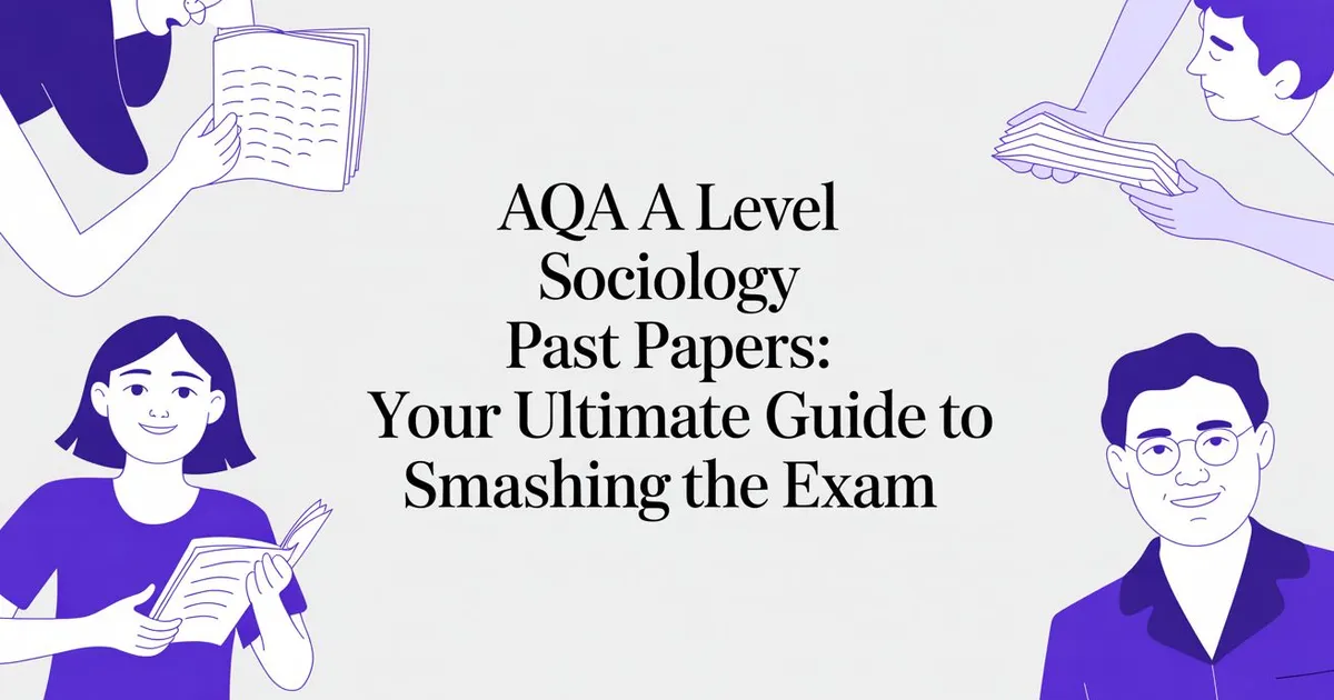 Illustration for AQA A Level Sociology Past Papers: Your Ultimate Guide to Smashing the Exam