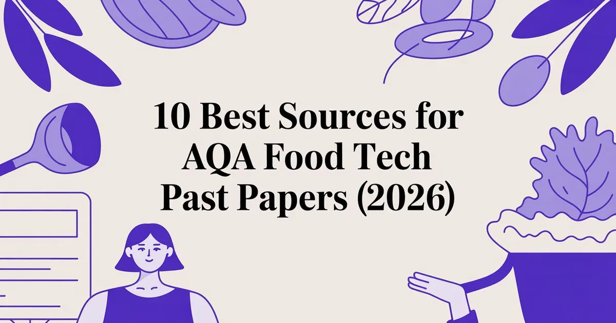 Illustration for 10 Best Sources for AQA Food Tech Past Papers (2026)