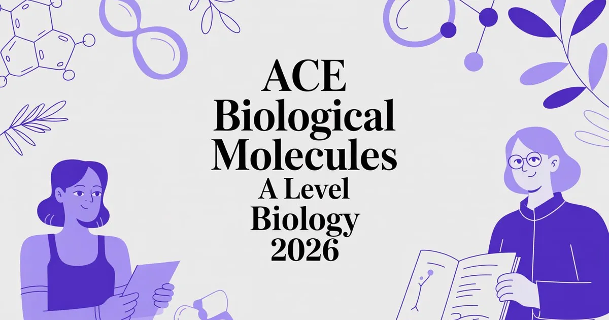 Illustration for Ace Biological Molecules A Level Biology 2026