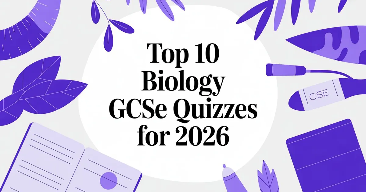 Illustration for Top 10 Biology GCSE Quizzes for 2026
