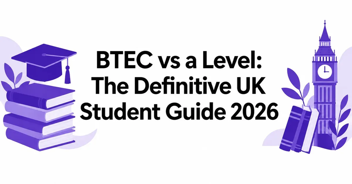 Illustration for BTEC vs a Level: The Definitive UK Student Guide 2026