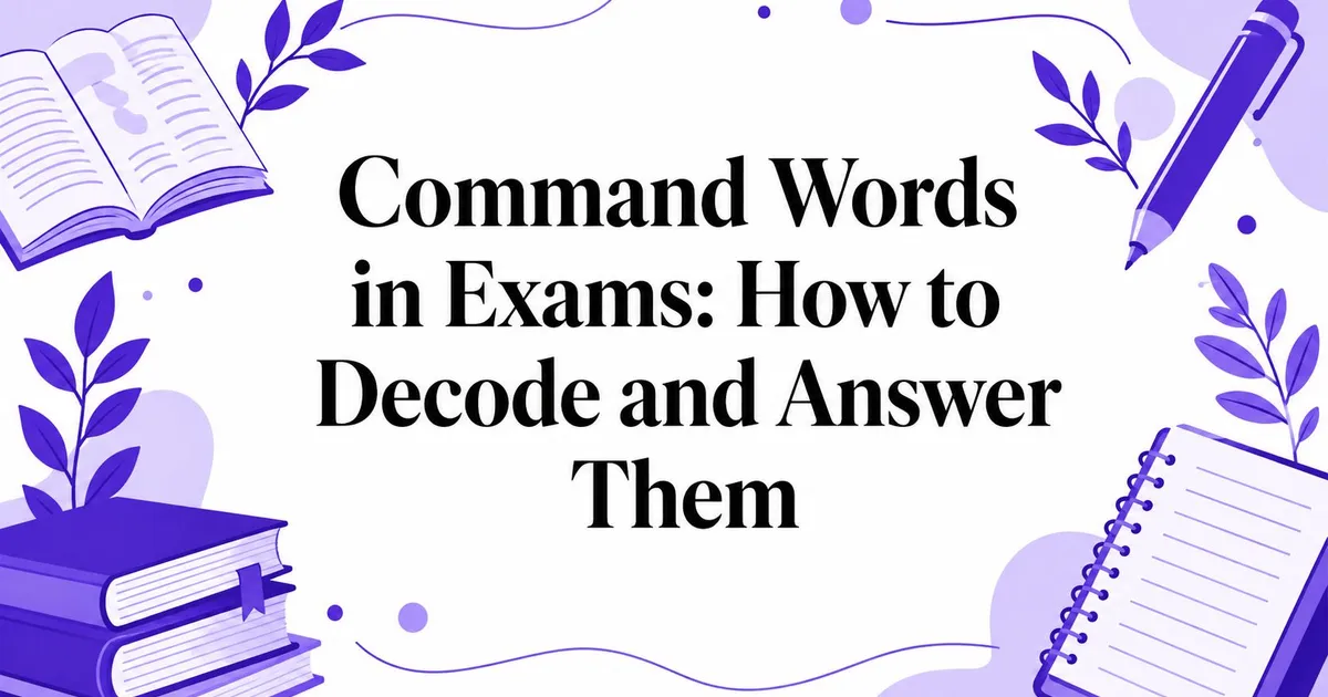 Illustration for Command Words in Exams: How to Decode and Answer Them