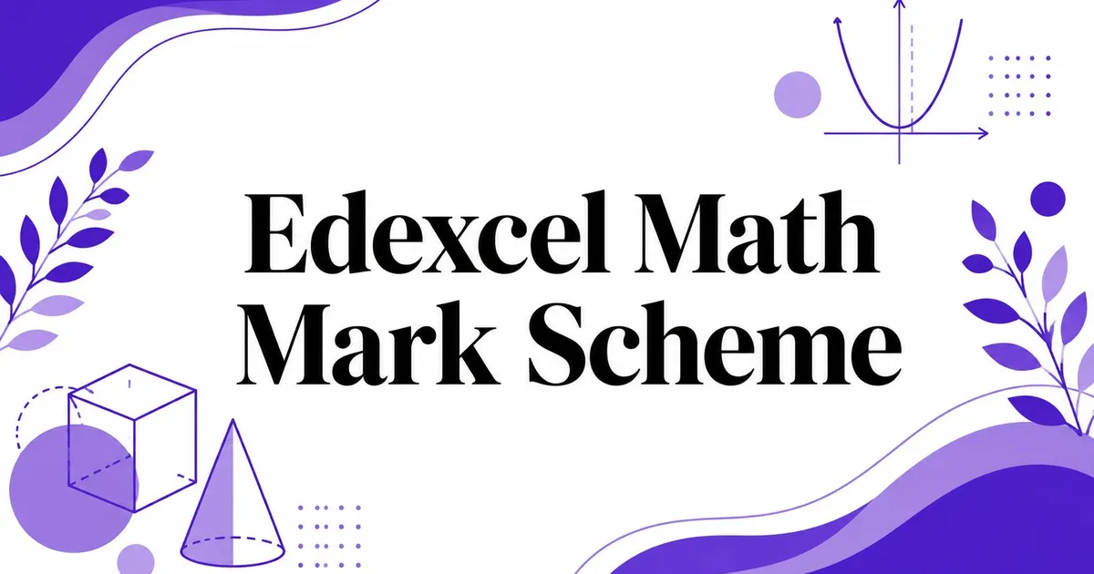 Illustration for Edexcel Math Mark Scheme