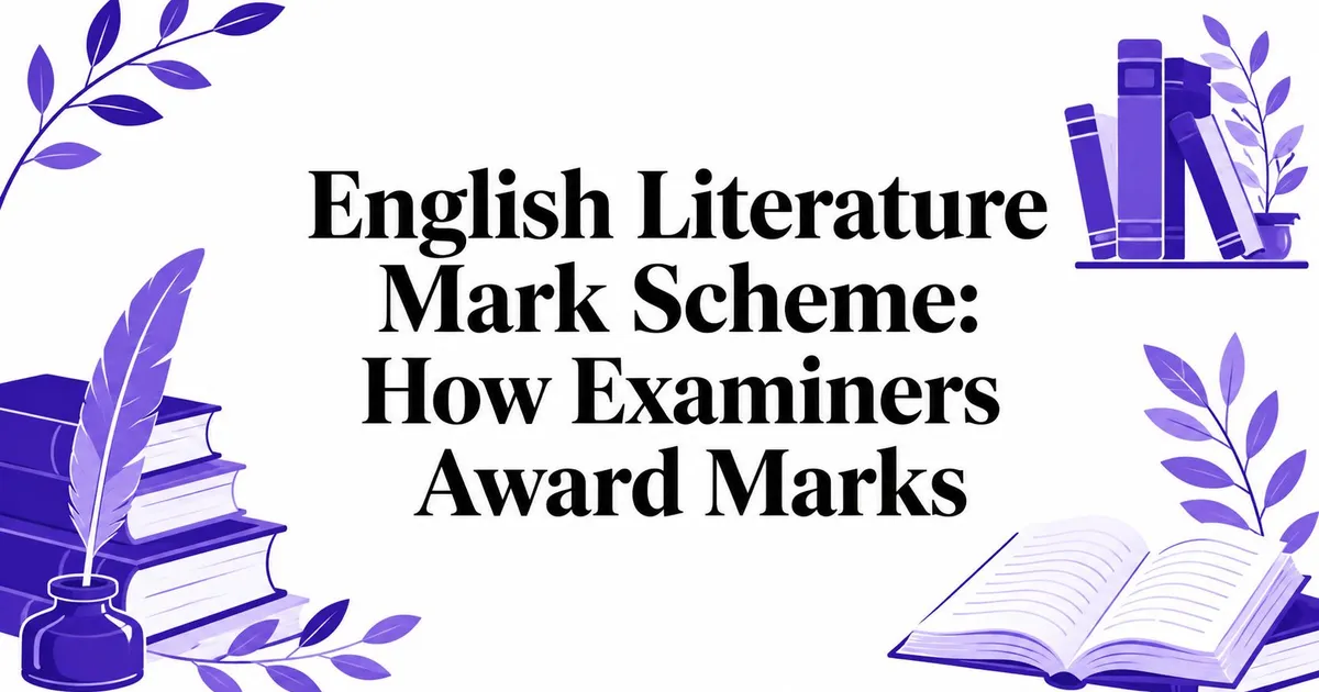 Illustration for English Literature Mark Scheme: How Examiners Award Marks