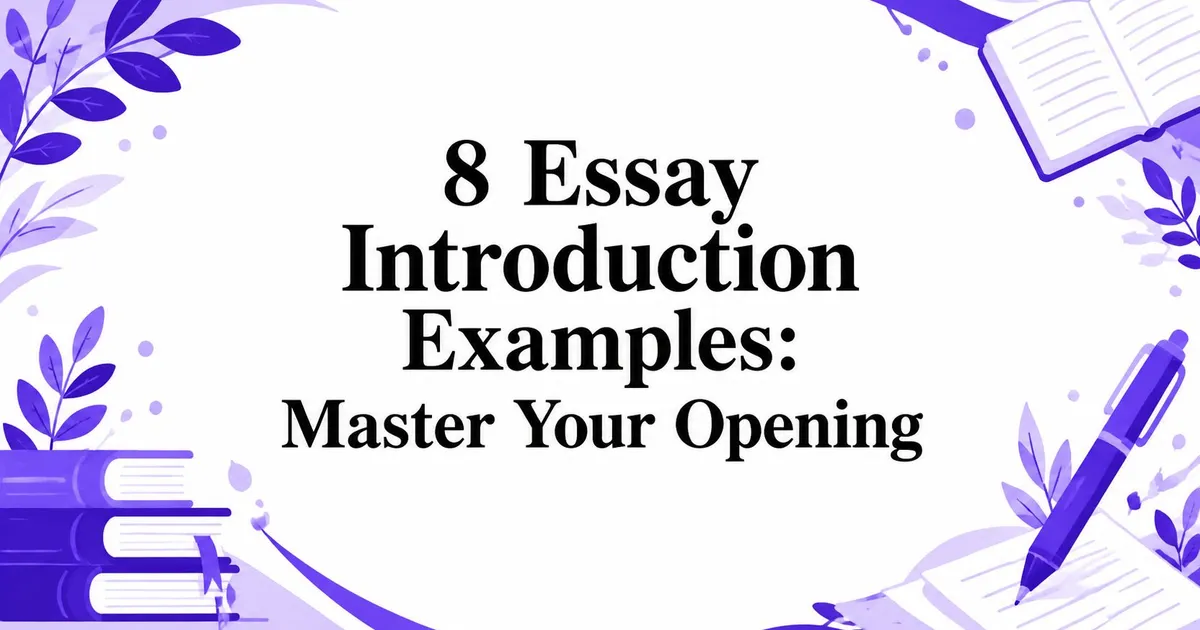 Illustration for 8 Essay Introduction Examples: Master Your Opening