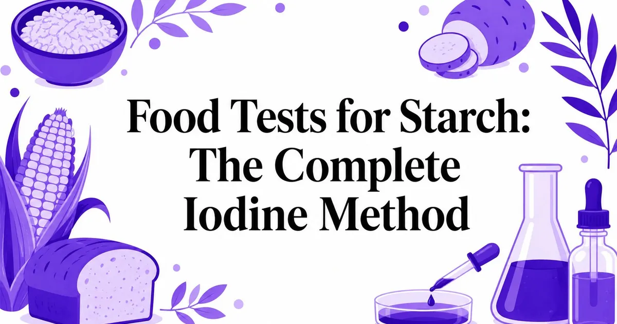 Illustration for Food Tests for Starch: The Complete Iodine Method