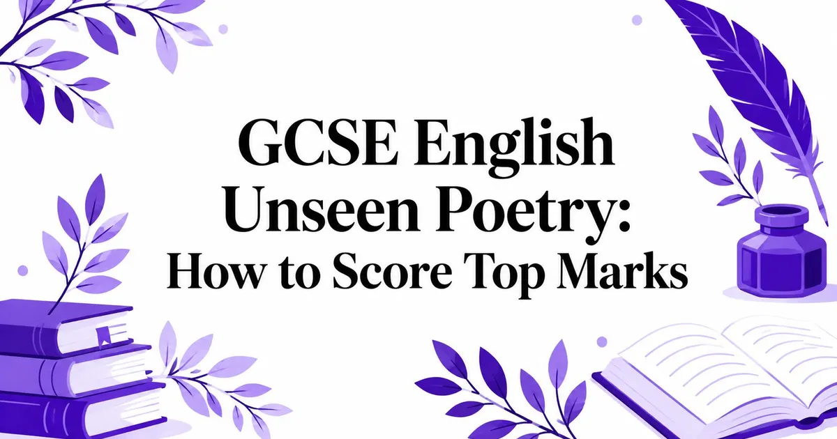 Illustration for GCSE English Unseen Poetry: How to Score Top Marks