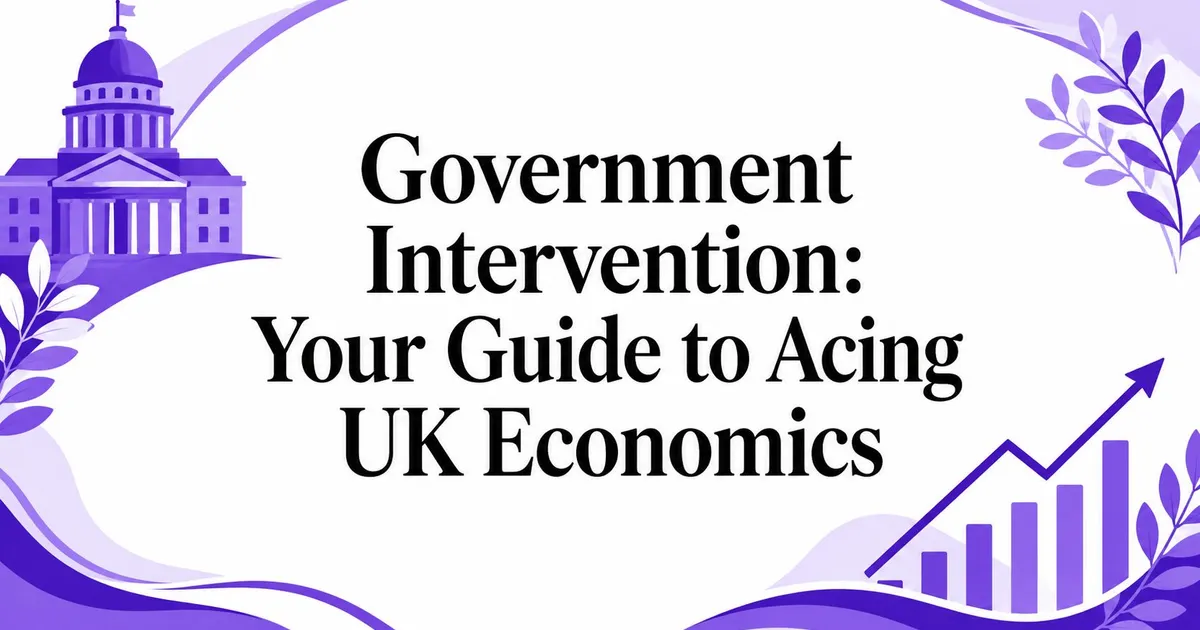 Illustration for Government Intervention: Your Guide to Acing UK Economics