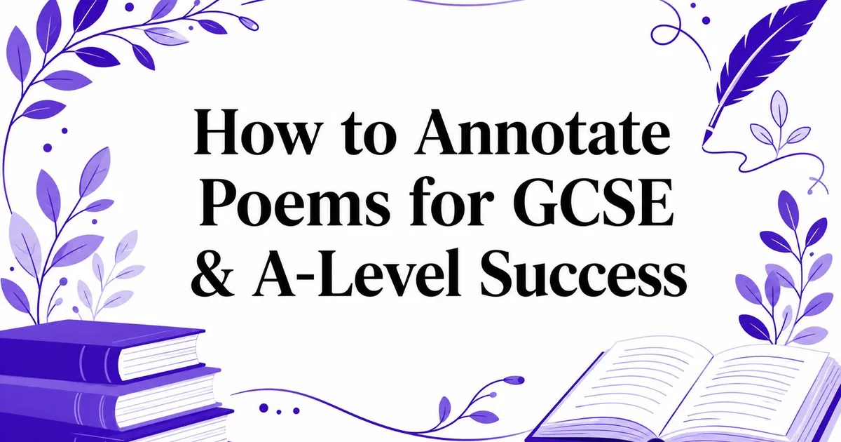 Illustration for How to Annotate Poems for GCSE & A-Level Success