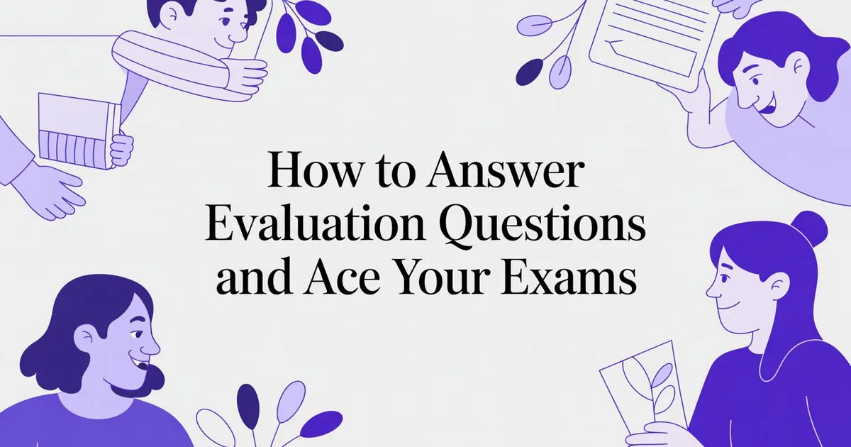 Illustration for How to Answer Evaluation Questions and Ace Your Exams