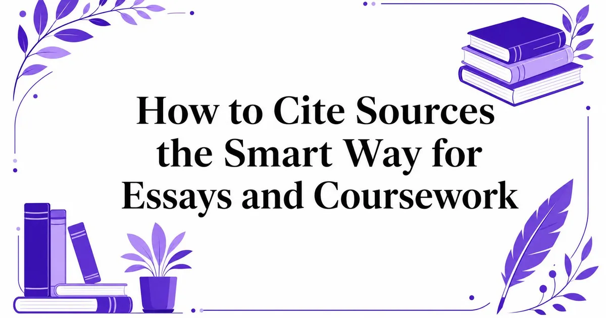 Illustration for How to Cite Sources the Smart Way for Essays and Coursework