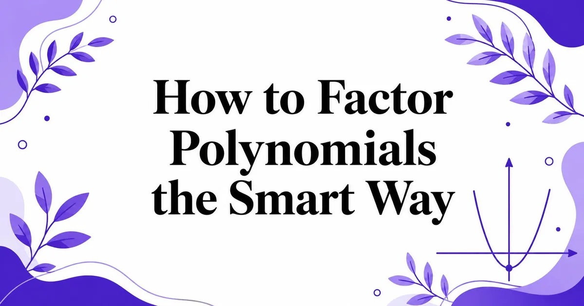 Illustration for How to Factor Polynomials the Smart Way