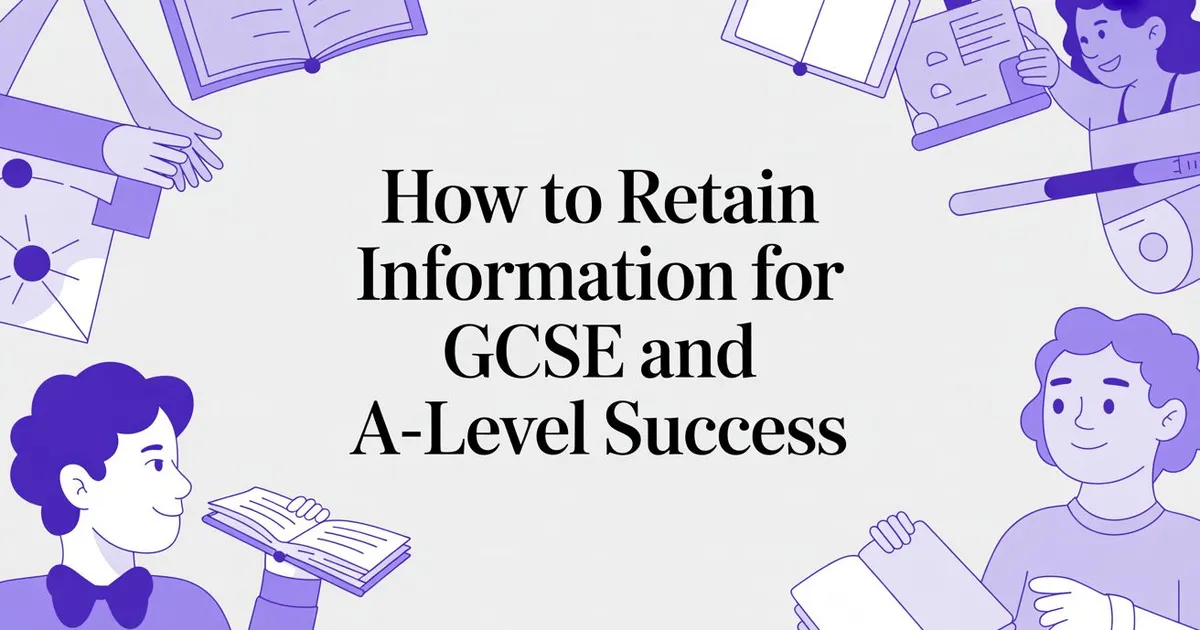 Illustration for How to Retain Information and Ace Your GCSEs & A-Levels