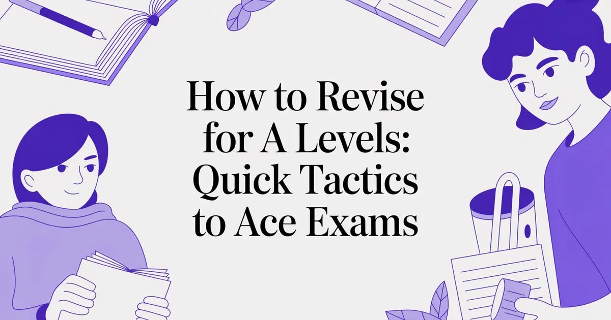 Illustration for How to revise for a levels: Quick tactics to ace exams