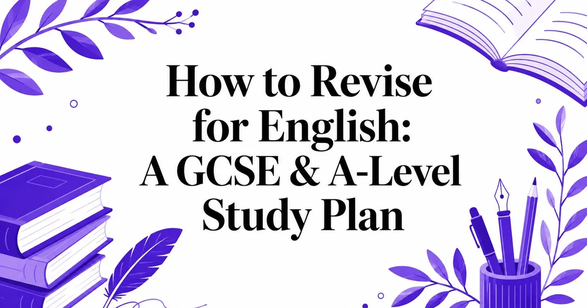 Illustration for How to Revise for English: A GCSE & A-Level Study Plan