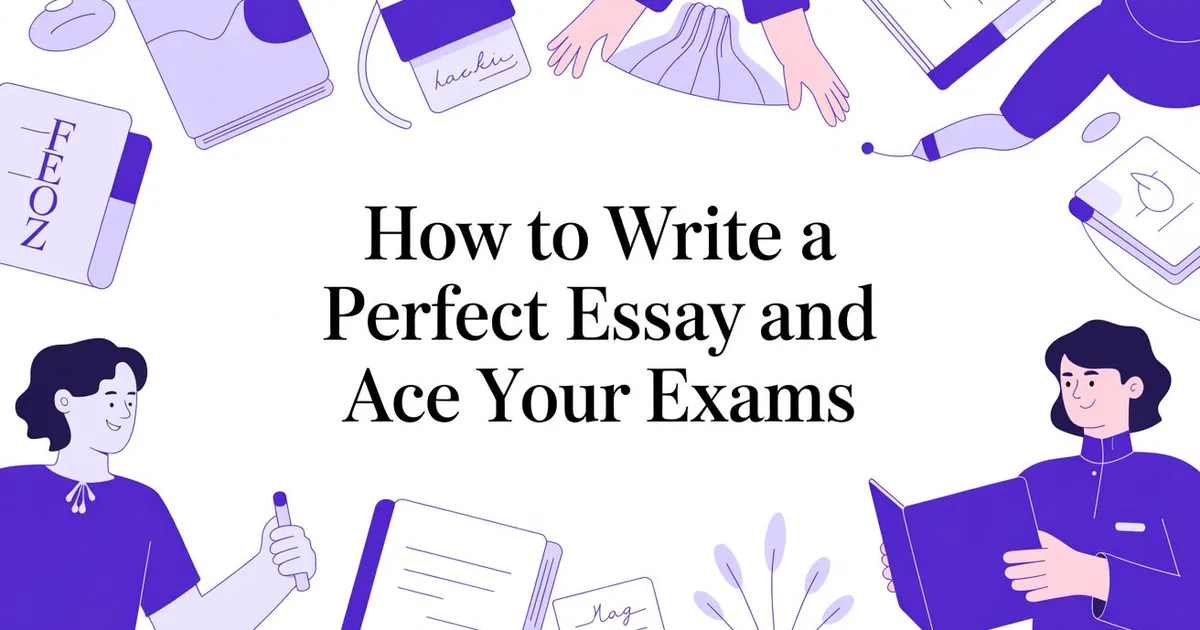 Illustration for How to Write a Perfect Essay and Ace Your Exams