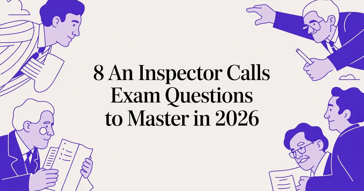 Illustration for 8 An Inspector Calls Exam Questions to Master in 2026
