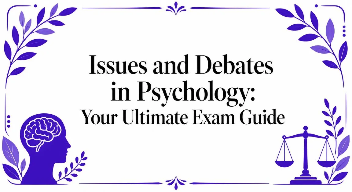 Illustration for Issues and Debates in Psychology: Your Ultimate Exam Guide