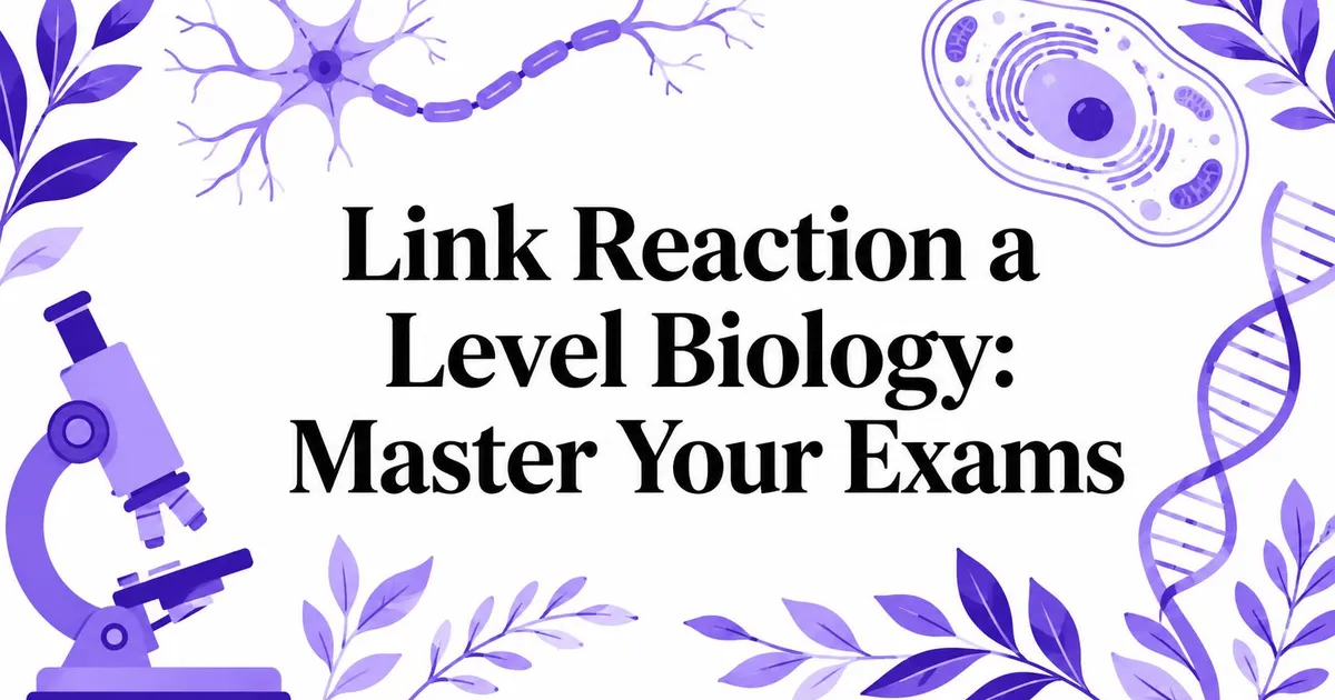 Illustration for Link Reaction a Level Biology: Master Your Exams