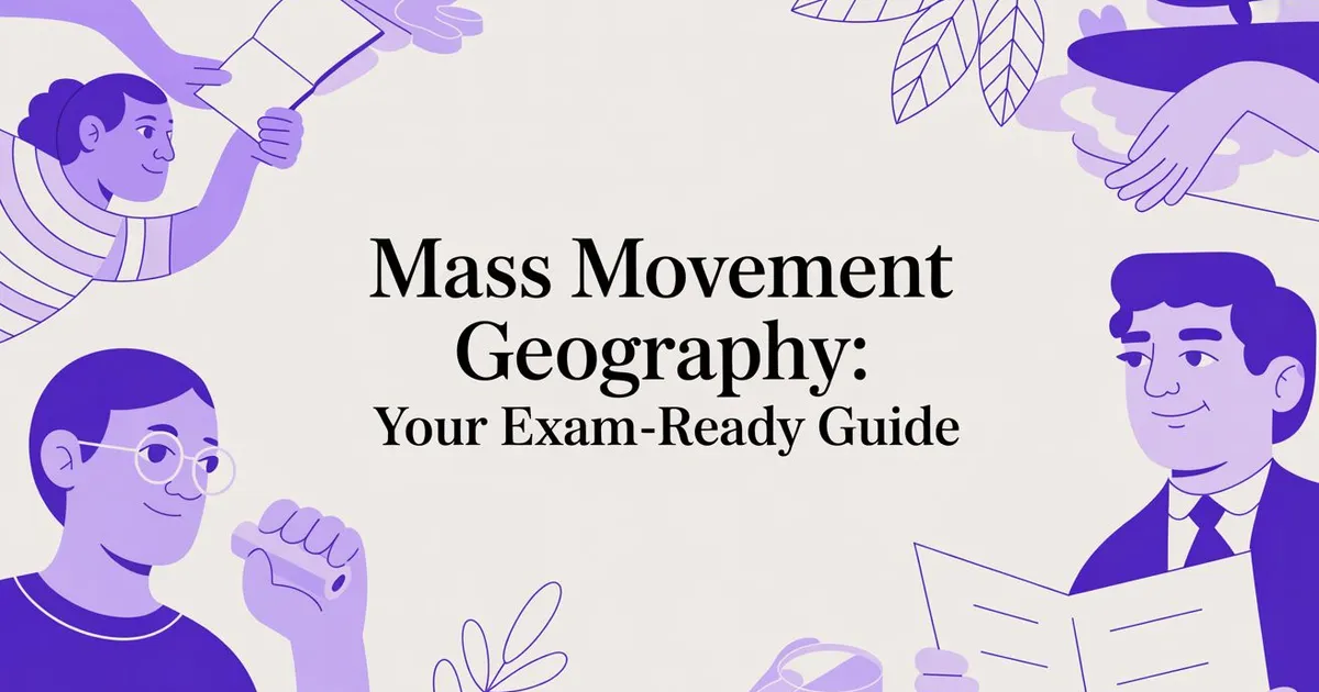 Illustration for Mass Movement Geography: Your Exam-Ready Guide