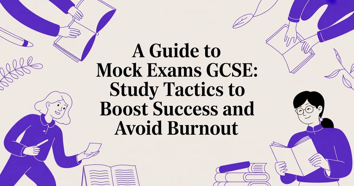 Illustration for A Guide to mock exams gcse: Study Tactics to Boost Success and Avoid Burnout
