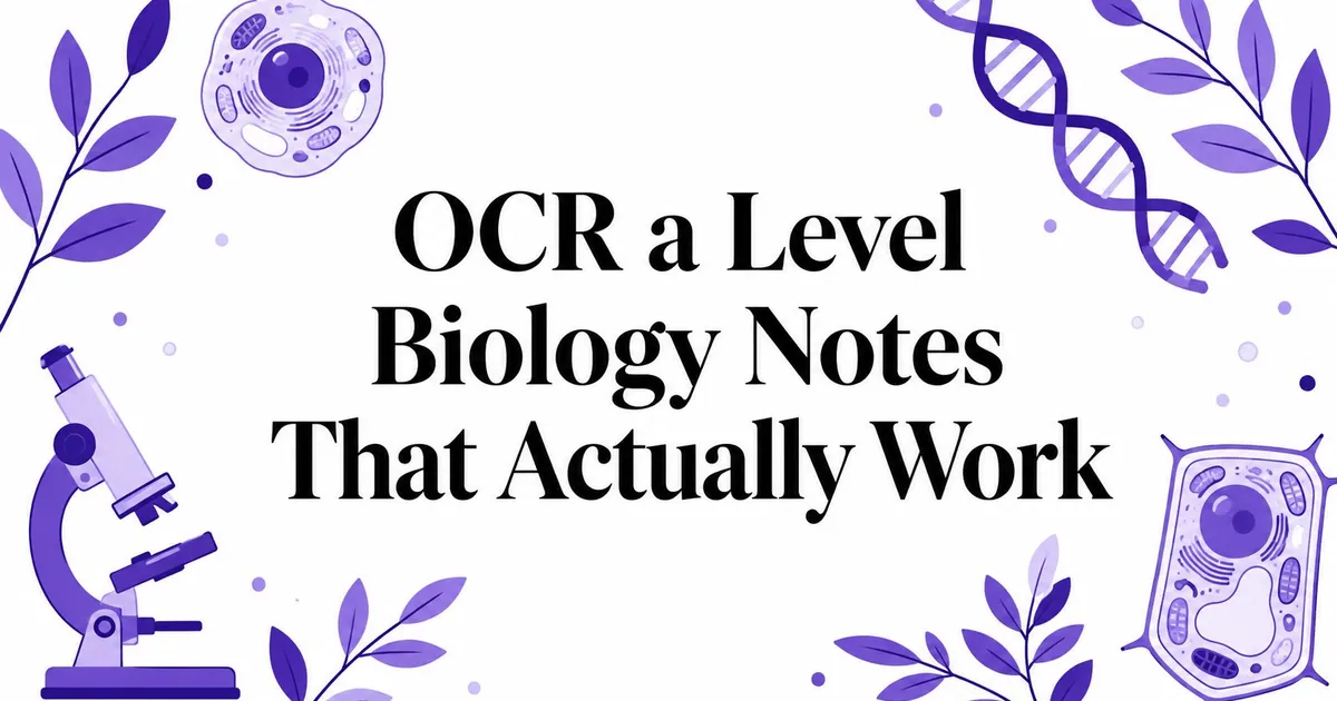 Illustration for OCR a Level Biology Notes That Actually Work