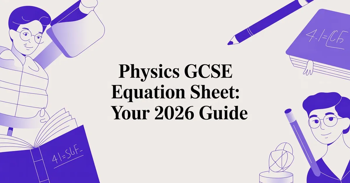 Illustration for Physics GCSE Equation Sheet: Your 2026 Guide