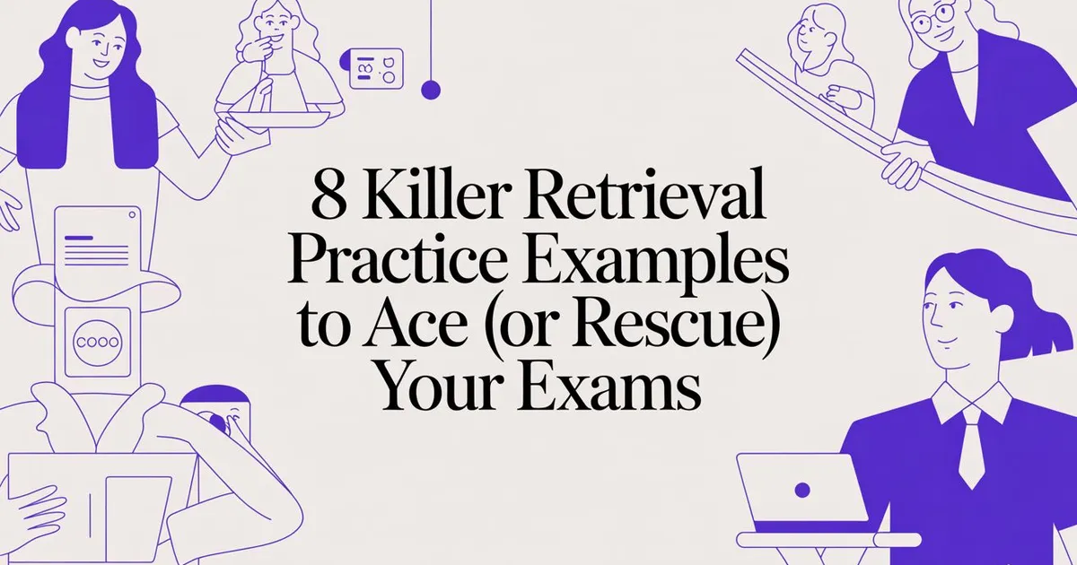 Illustration for 8 Killer Retrieval Practice Examples to Ace (or Rescue) Your Exams