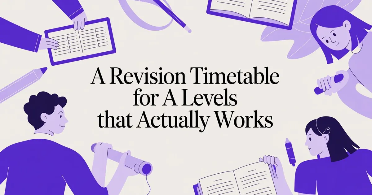 Illustration for A Revision Timetable For A Levels That Actually Works