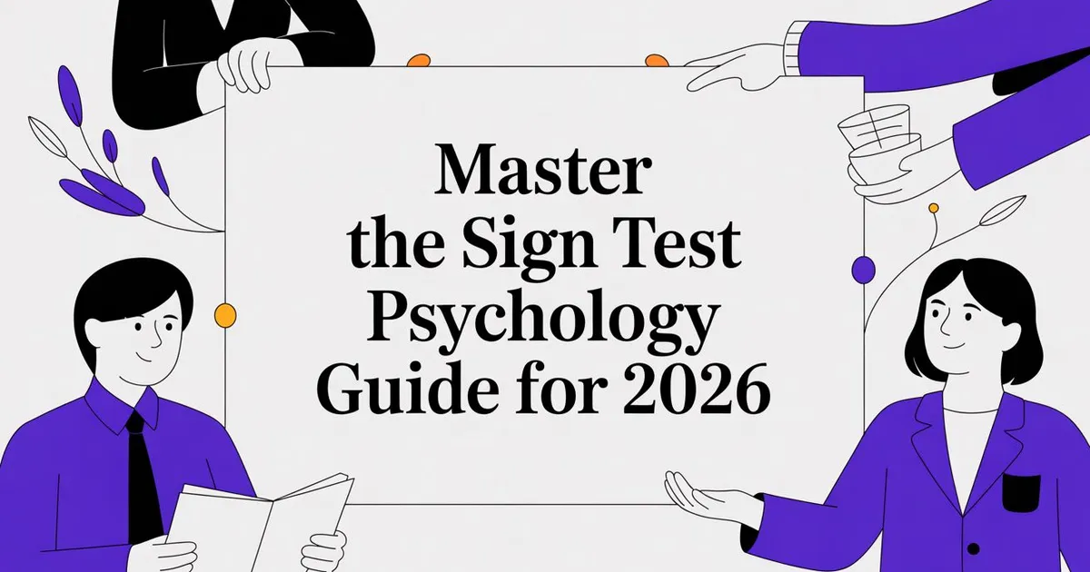 Illustration for Master the Sign Test Psychology Guide for 2026