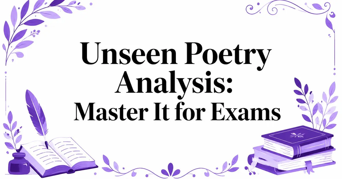 Illustration for Unseen Poetry Analysis: Master It for Exams
