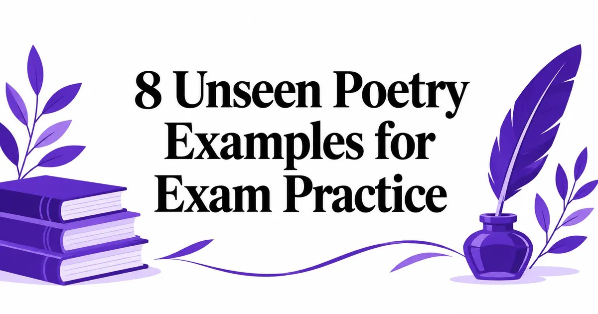 Illustration for 8 Unseen Poetry Examples for Exam Practice