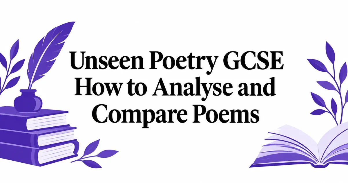 Illustration for Unseen Poetry GCSE How to Analyse and Compare Poems