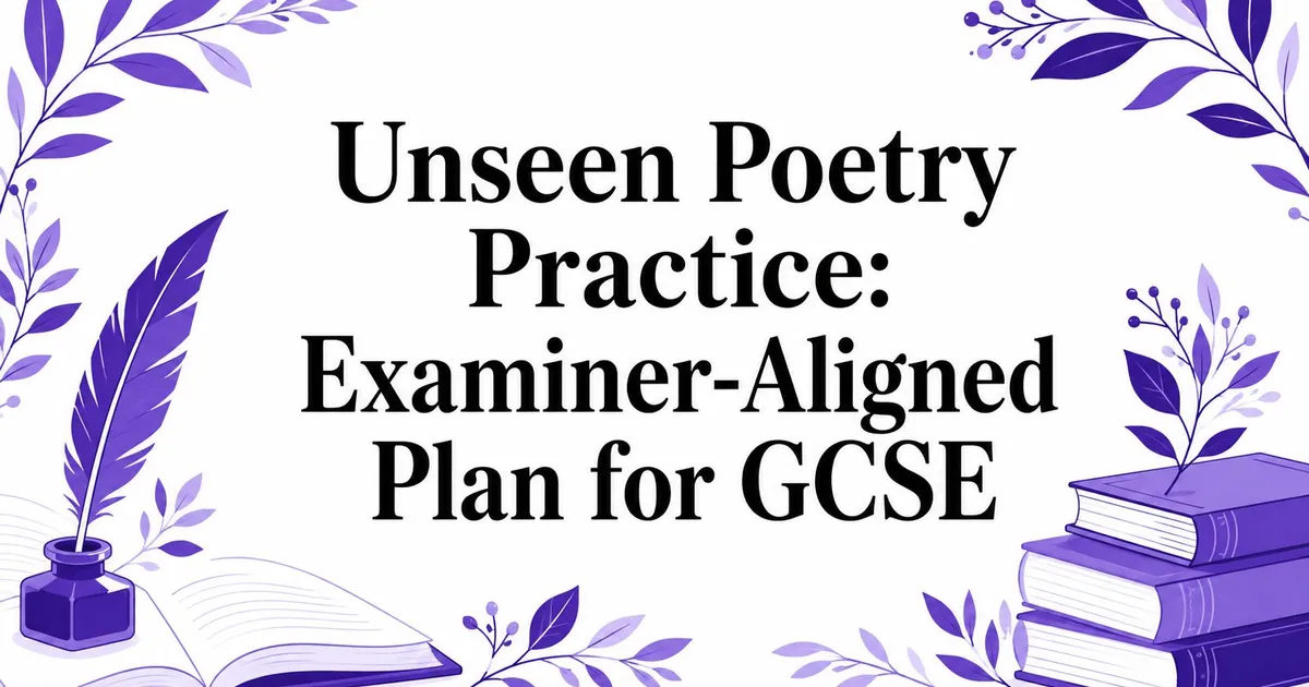 Illustration for Unseen Poetry Practice: Examiner-Aligned Plan for GCSE