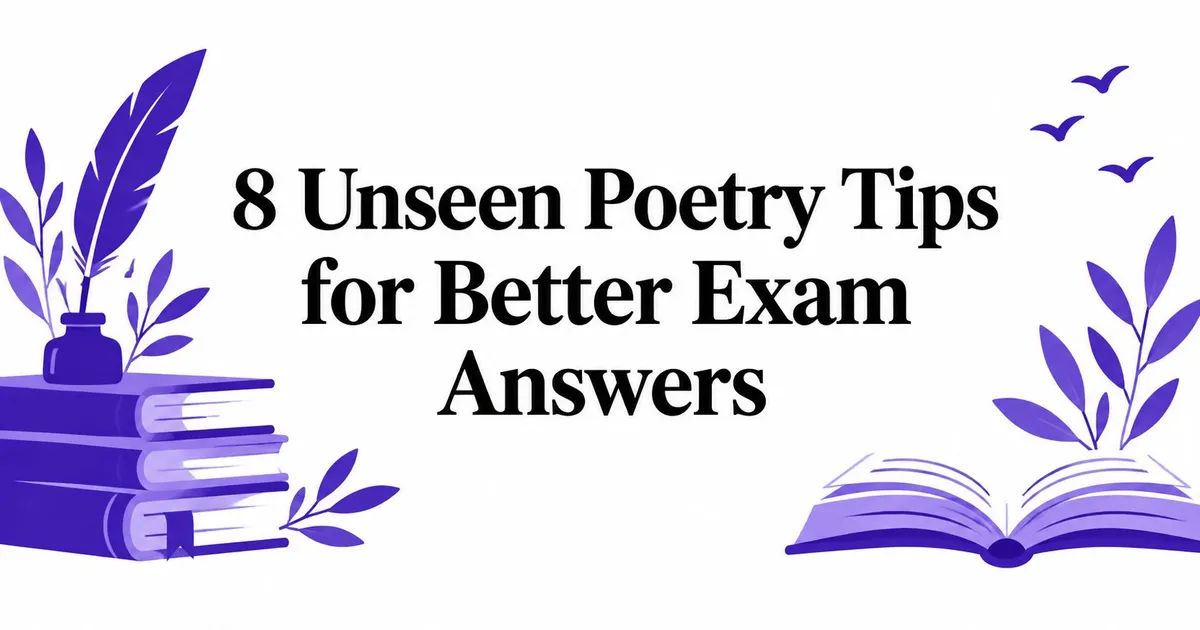 Illustration for 8 Unseen Poetry Tips for Better Exam Answers
