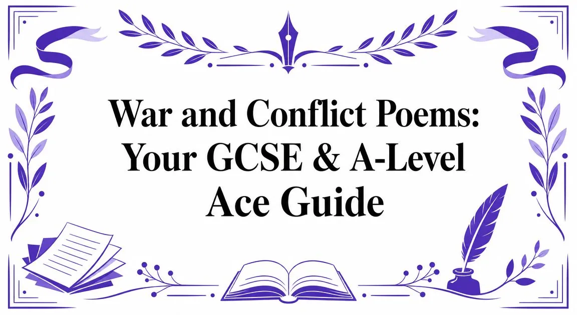 Illustration for War and Conflict Poems: Your GCSE & A-Level Ace Guide