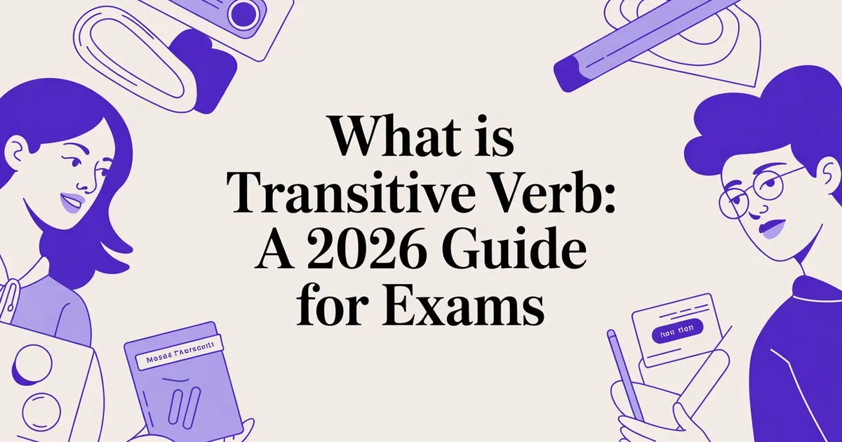 Illustration for What Is Transitive Verb: A 2026 Guide for Exams
