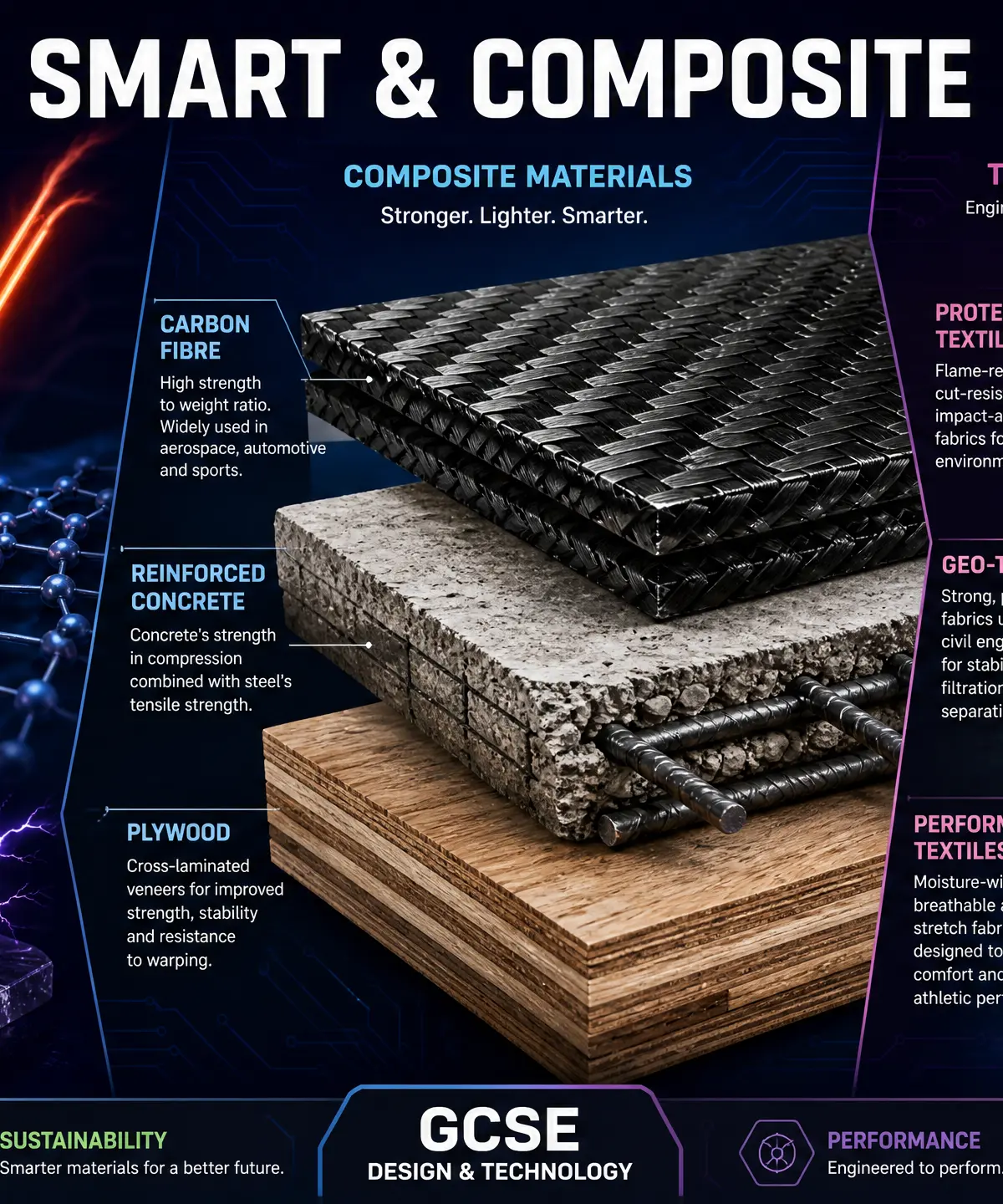 Header image for Developments in modern and smart materials, composite materials and technical textiles