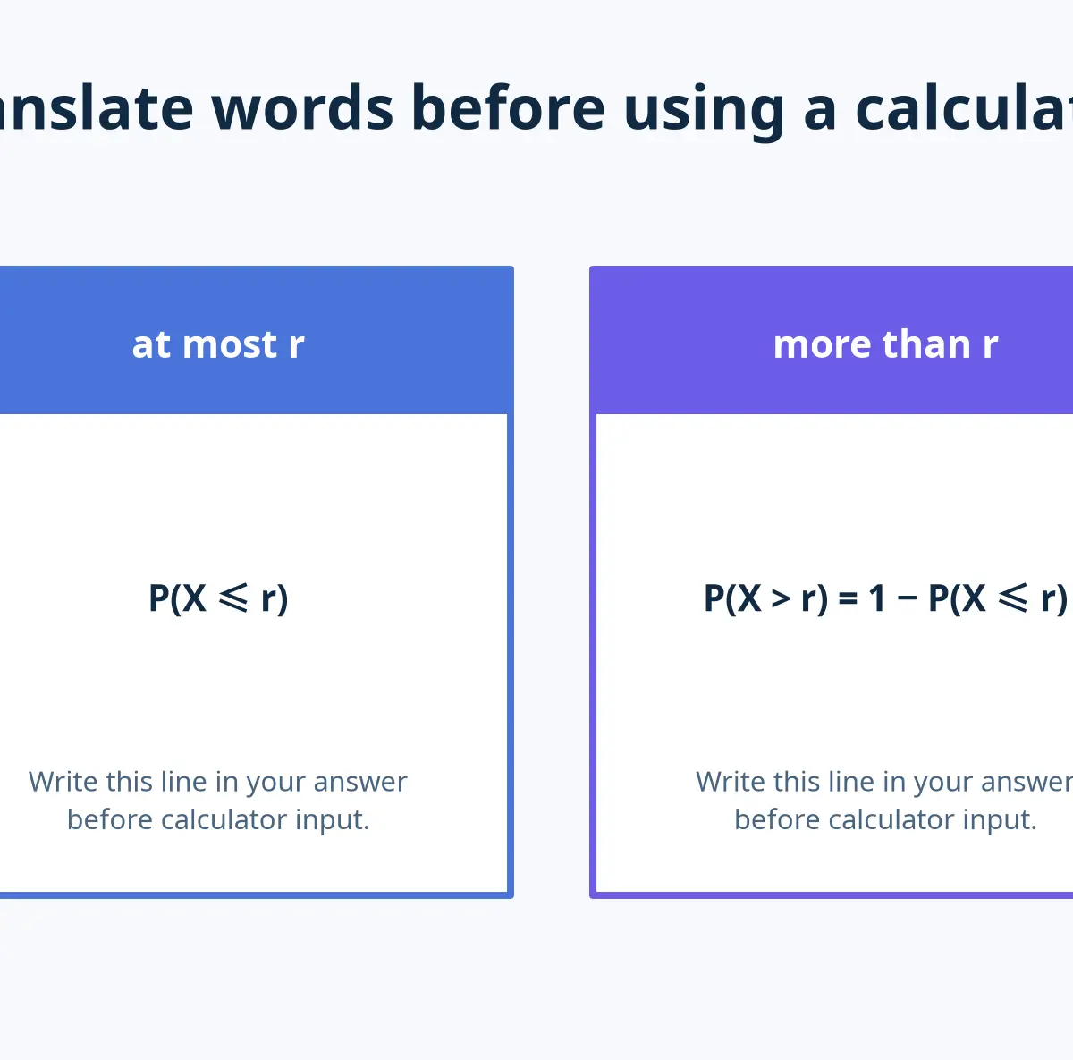Probability language and correct notation