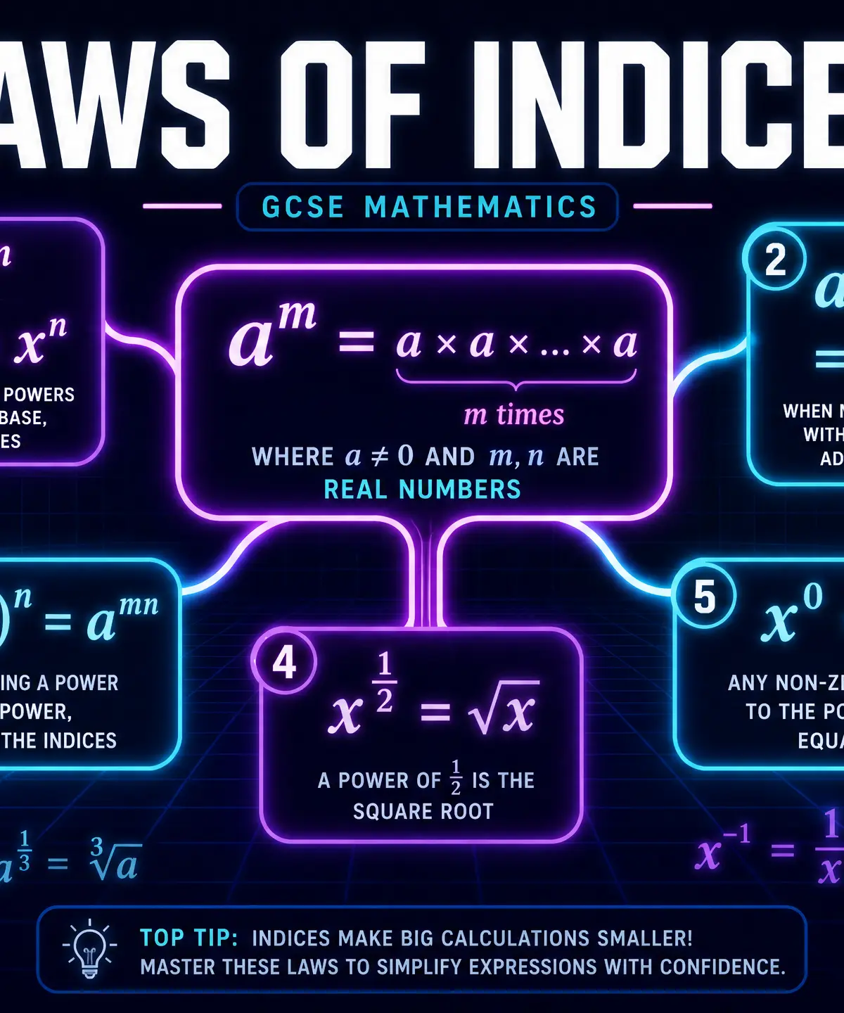 Laws of Indices Header