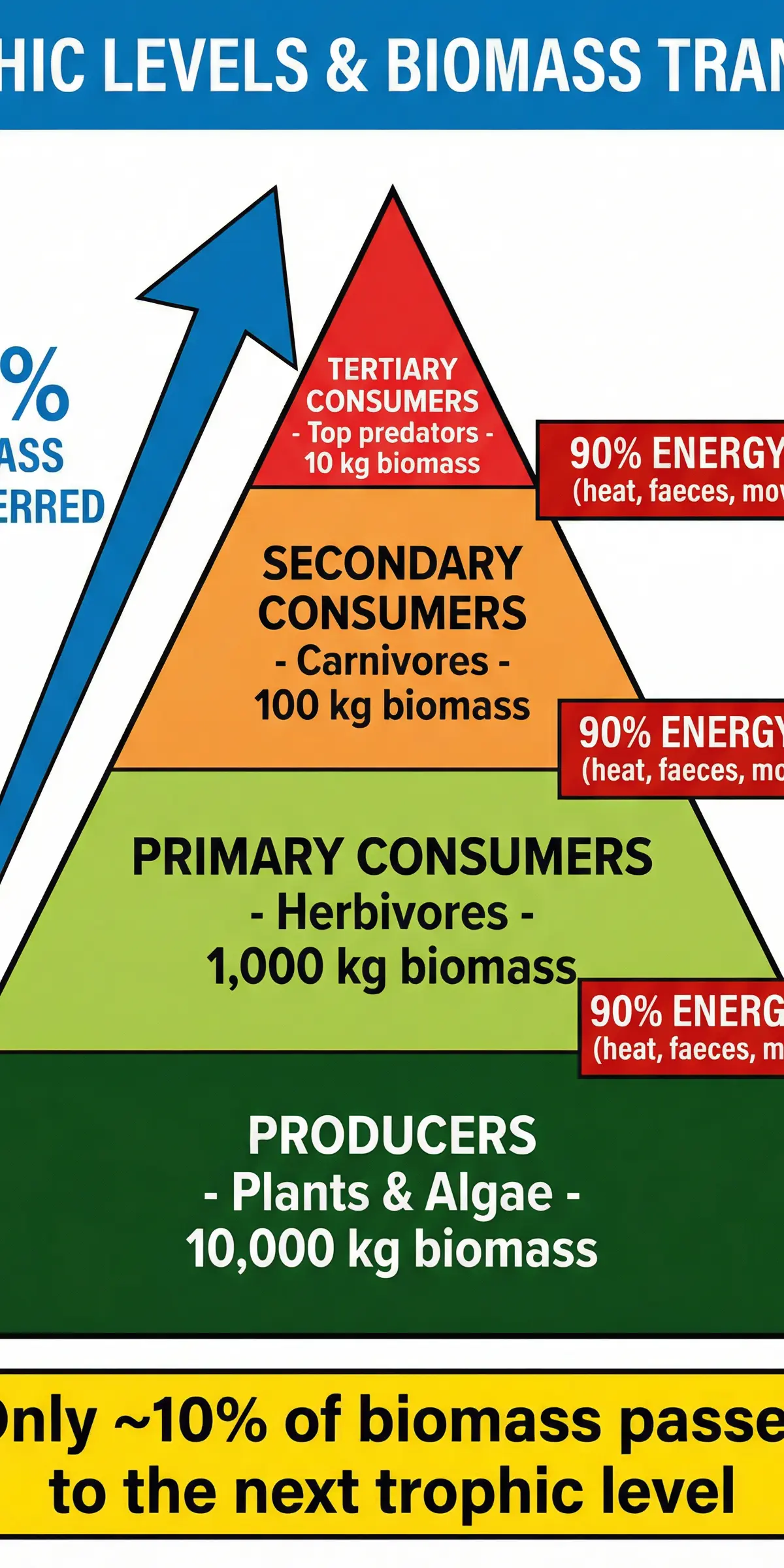 Trophic Levels & Biomass Transfer
