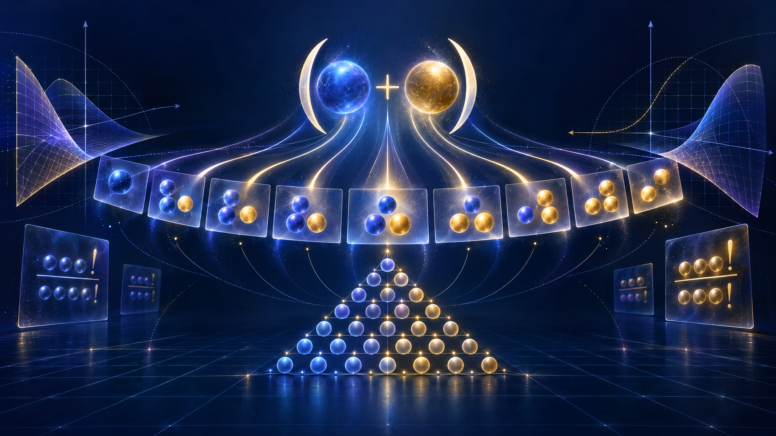 The binomial theorem turns ordered term choices into predictable expansions.