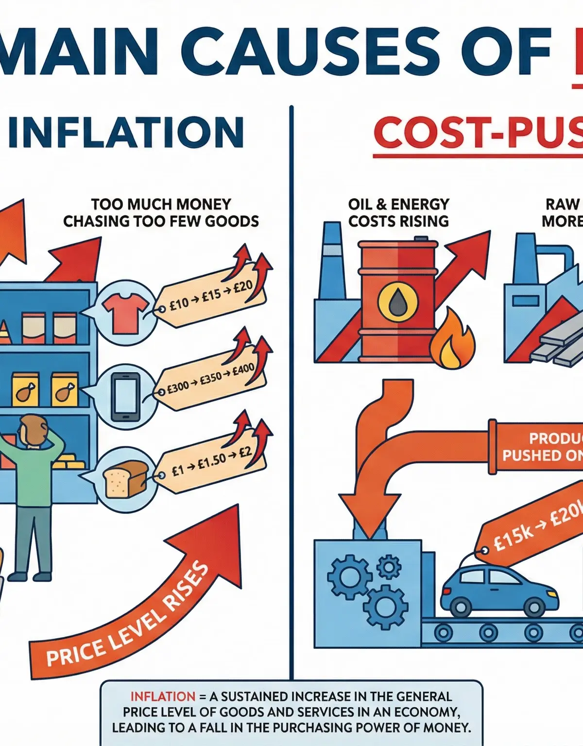 The two main causes of inflation