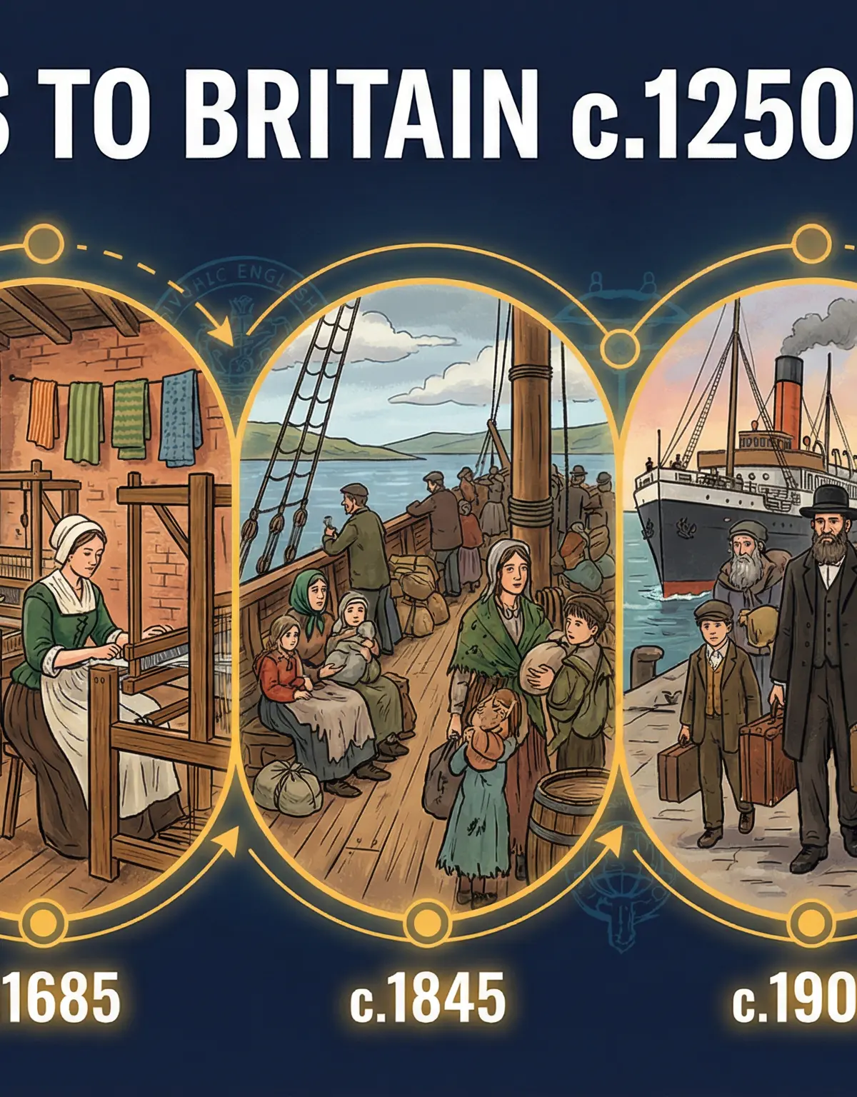 Header image for Migrants to Britain c.1250-Present