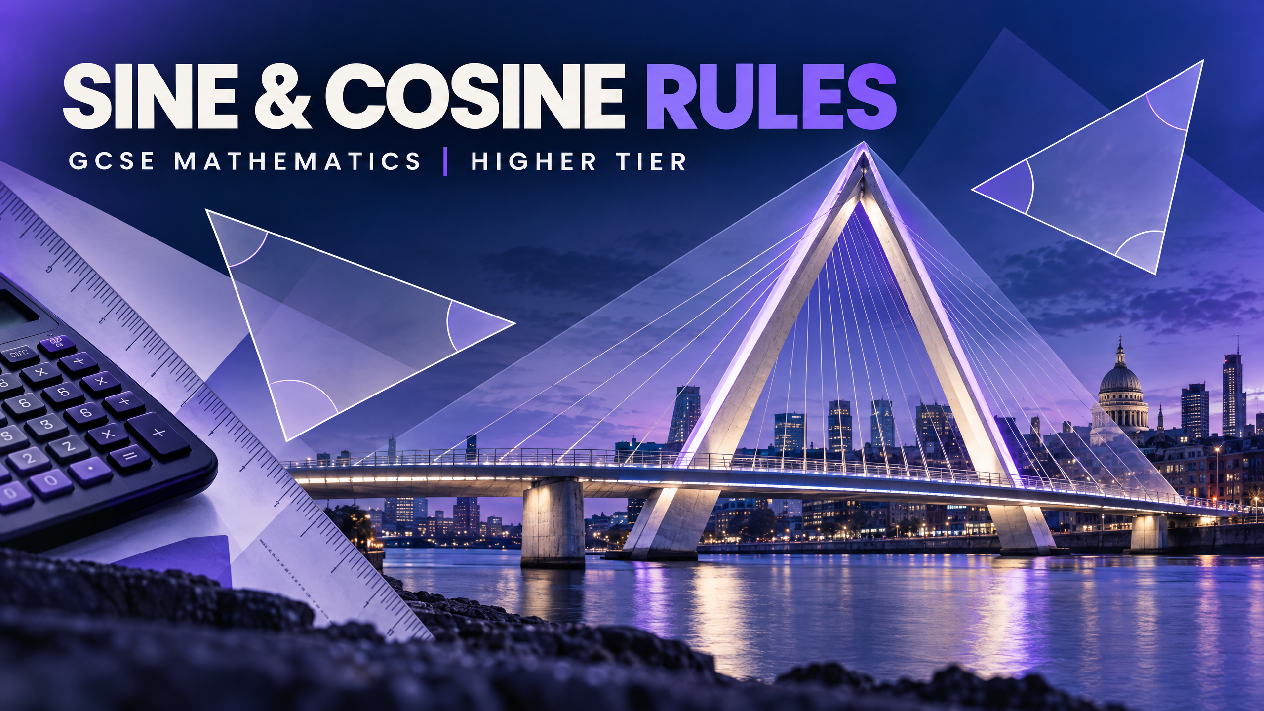 Sine and cosine rules: GCSE Mathematics, Higher tier.