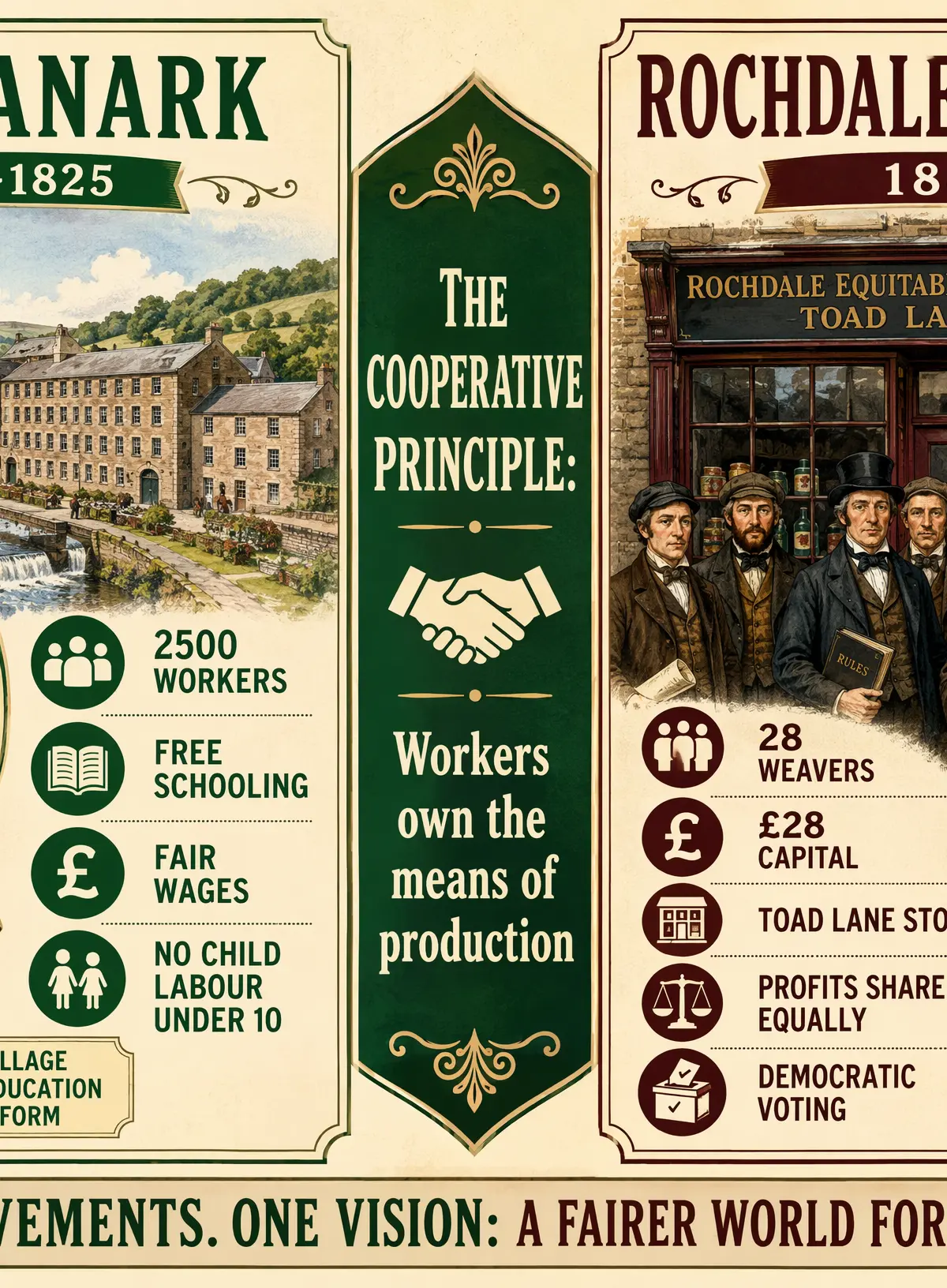 The Cooperative Principle: New Lanark and the Rochdale Pioneers