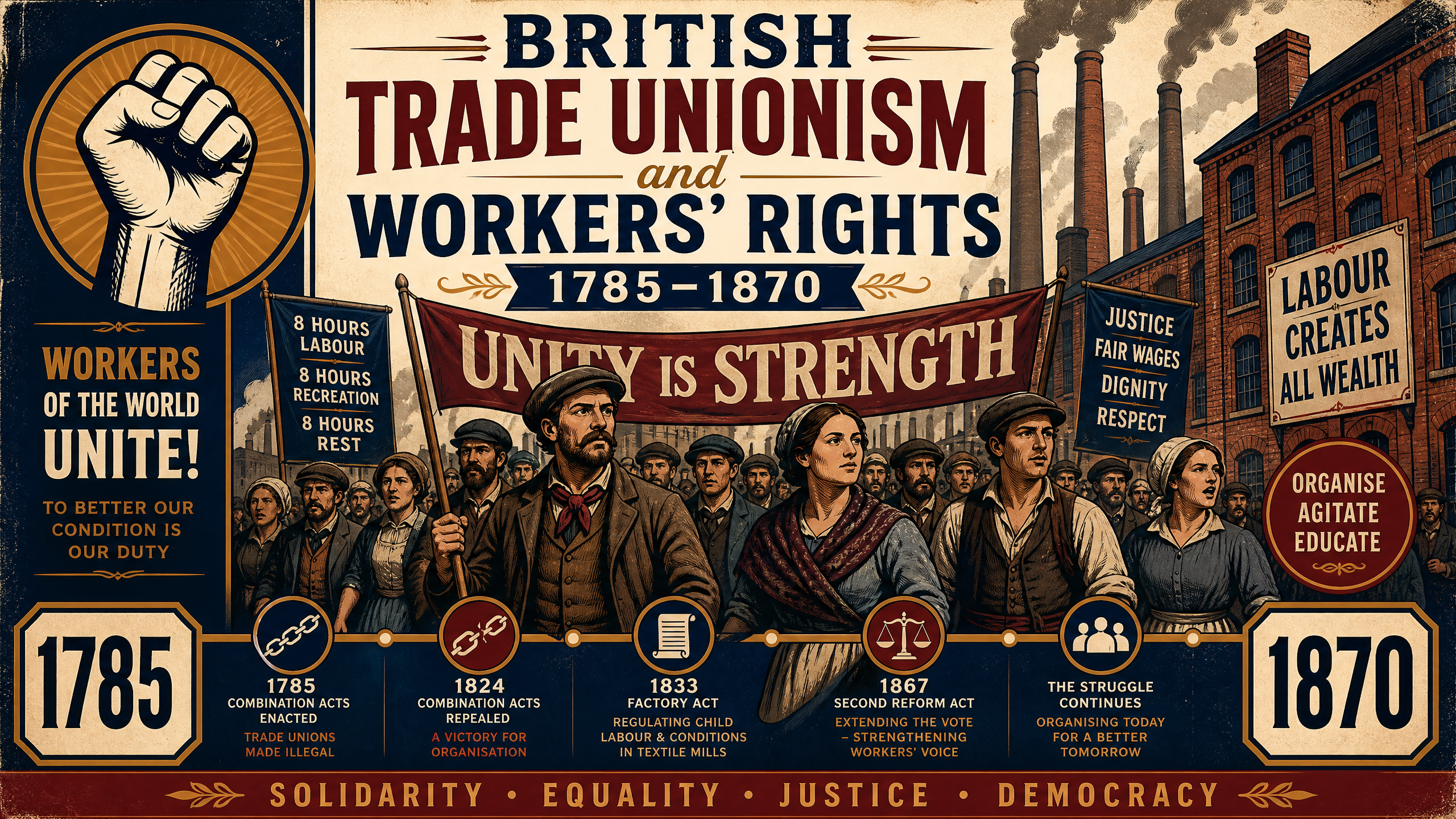 British Trade Unionism and Workers' Rights 1785-1870