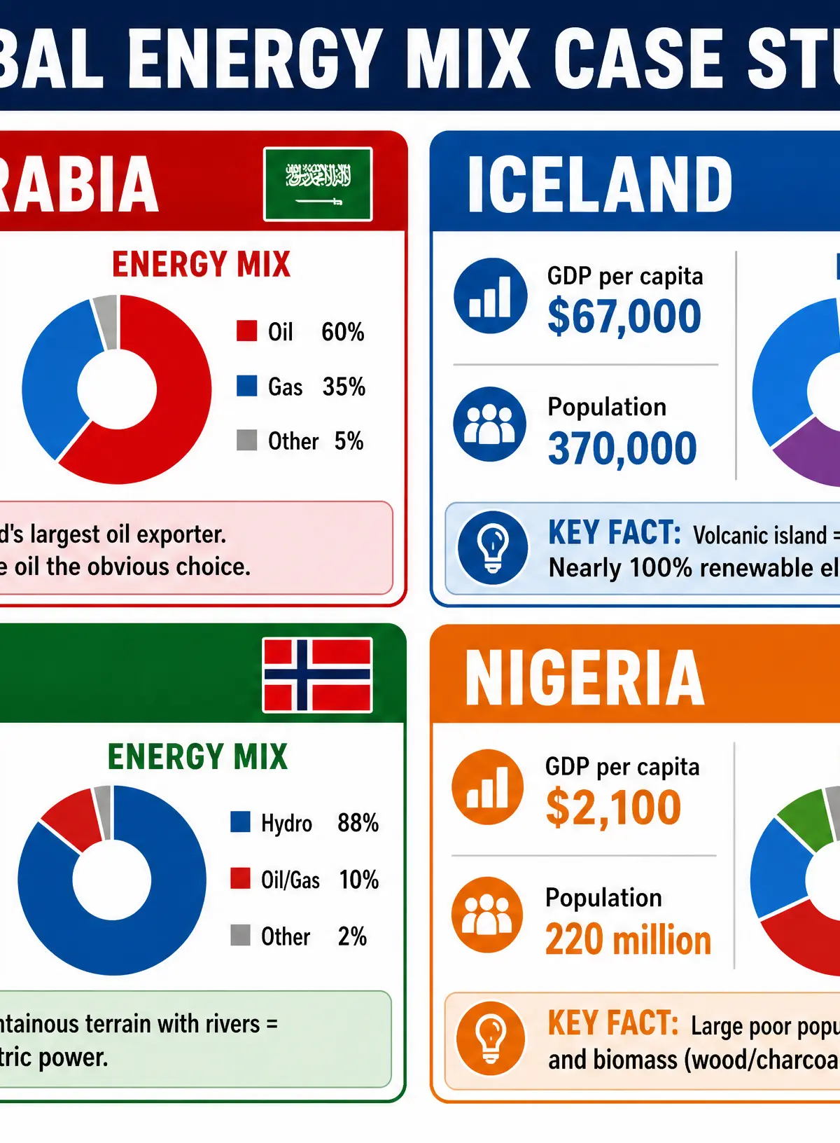 Global Energy Mix Case Studies