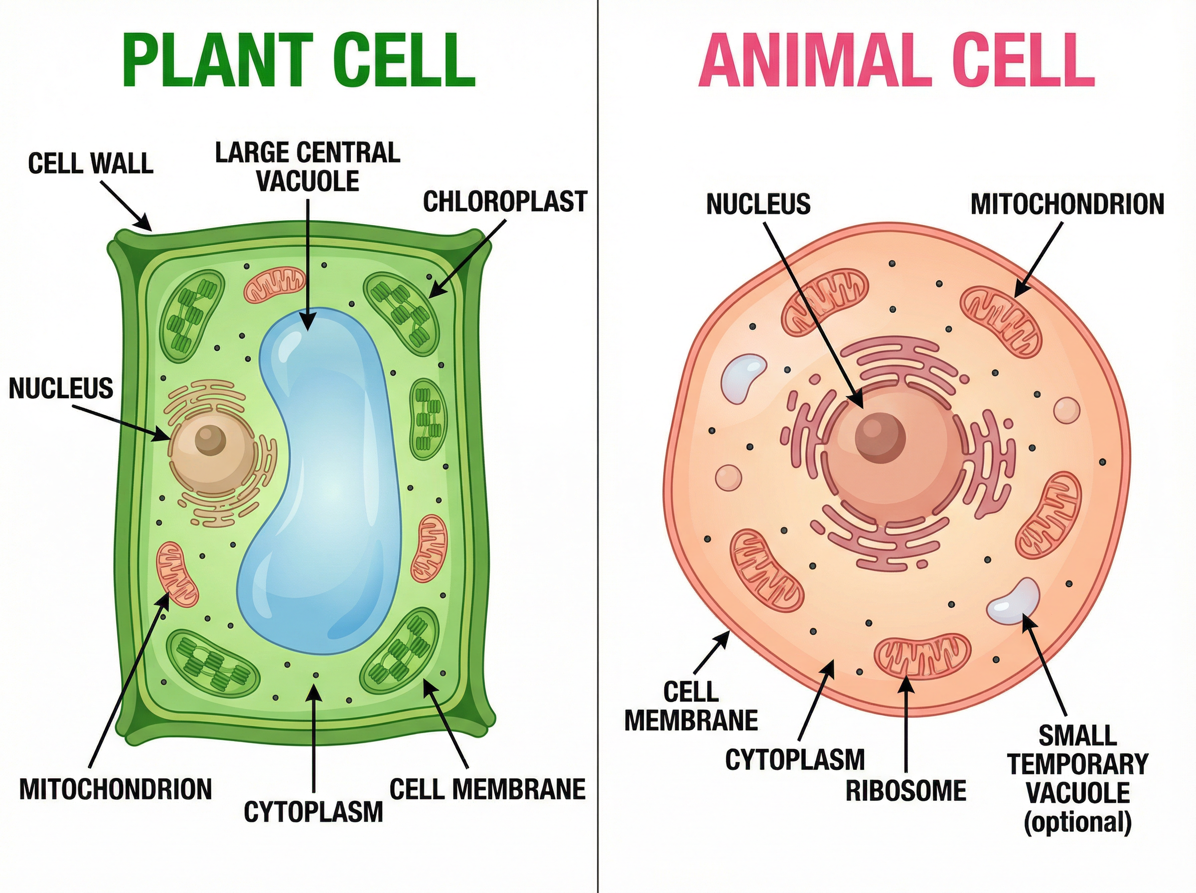 Comparison of Plant and Animal Cells