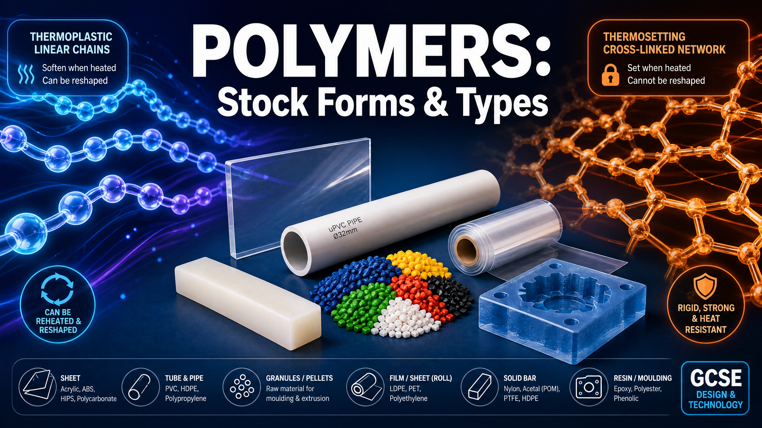 Header image for Polymers: Stock forms, types and sizes